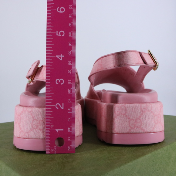 Gucci 38 Candy Pink GG supreme Platform Y2K Chunky Platforms E787 - Picture 12 of 15